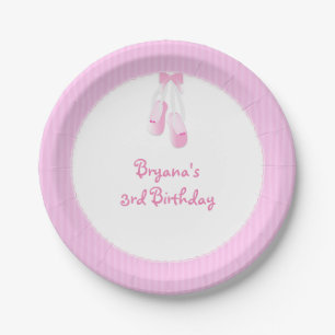 Ballet Slippers Roze Ballet Feest Borden Papieren Bordje