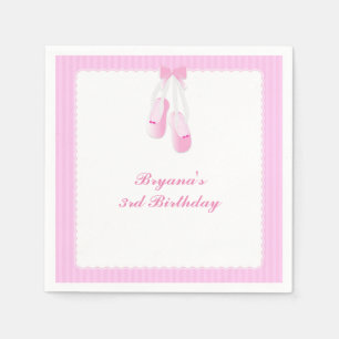 Ballet Slippers Roze Ballet Feest Servetten