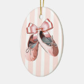 Ballet Slippers Roze kerstversiering Keramisch Ornament (Links)