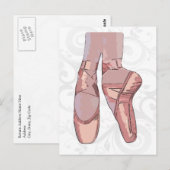 Ballet Slippers Teenschoen Briefkaart (Voorkant / Achterkant)