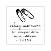 Ballet Slippers Terug Adres Stempel (Design)