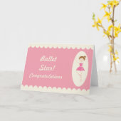Ballet Star Congratulations Card Kaart (Gele Bloem)