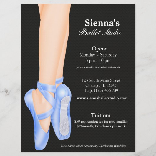 Ballet Studio Flyer (Voorkant)