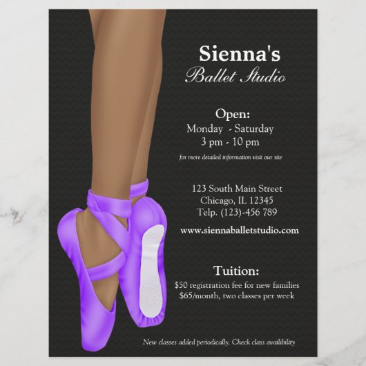 Ballet Studio Flyer (Voorkant)