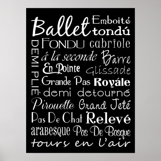 Ballet Subway Art Poster (Voorkant)