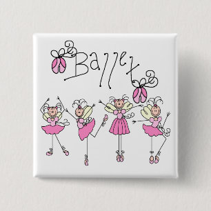 Ballet T-shirts en cadeaus Vierkante Button 5,1 Cm