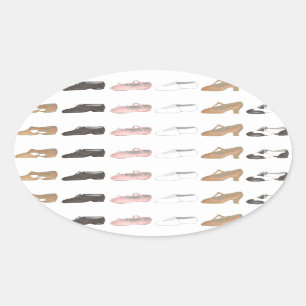 Ballet Tap Jazz Acro Lyrical Dance Character Shoes Ovale Sticker