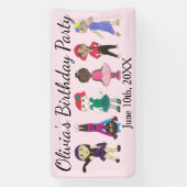 Ballet Tap Jazz Lyrical Dancer Verjaardagsfeest Spandoek (Verticaal)