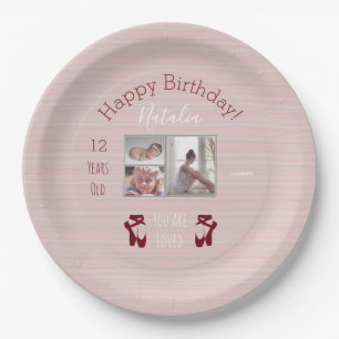 Ballet Theme Birthday Bord met foto's - Mauve