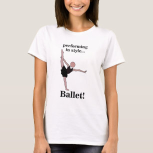 Ballet uitvoeren in stijl Ballerina danseres T-shirt