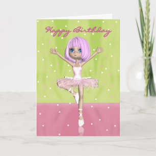 Ballet Verjaardag Kaart - Schattigee Ballerina