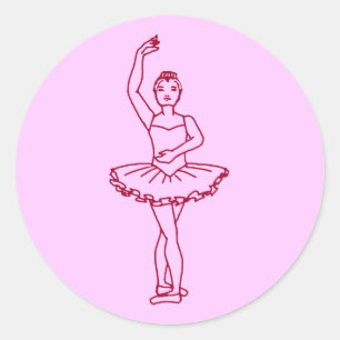 Ballet Vierde Positie Ronde Sticker