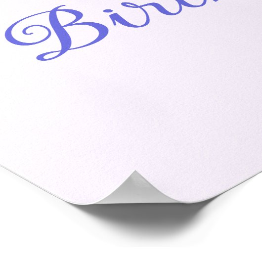 Ballet violet Anniversaire Tutu Affiche de bienven (Coin)