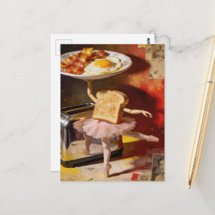 ballet voor een surreëel ontbijt briefkaart