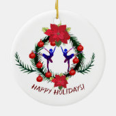 Ballet Winter Feestdagen Art Keramisch Ornament (Achterkant)