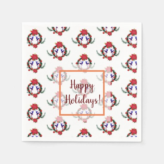 Ballet Winter Feestdagen Servet (Voorkant)