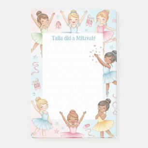 Balletballerina-danser gepersonaliseerde mitswa-no post-it® notes