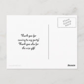 Balletballerina's bedankt briefkaart (Achterkant)