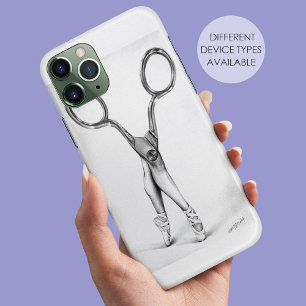 Balletdanscissors Ballerina Surreal tekening iPhone 11 Hoesje