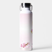 Balletdanser en bloemen op lichtroze waterfles (Voorkant)