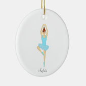 Balletdanser, gekleed in lichtblauw keramisch ornament (Rechts)