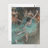 Balletdanser in het groen Edgar Degas Briefkaart (Voorkant / Achterkant)