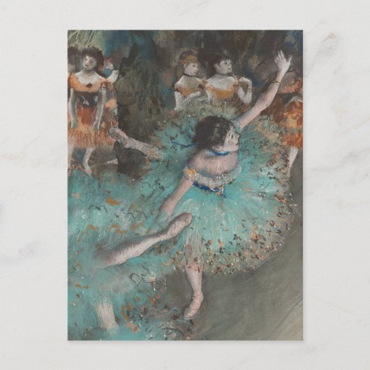 Balletdanser in het groen Edgar Degas Briefkaart (Voorkant)