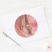Balletdanser in het roze ronde sticker (Envelop)