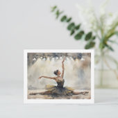 Balletdanser in split, briefkaart (Staand voorkant)