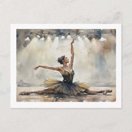 Balletdanser in split, briefkaart (Voorkant)