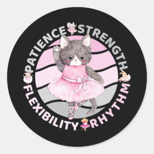 Balletdanser kernwaarden - Ballerina Ronde Sticker