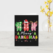 Balletdanser Kerstdans Vrolijke Dansers Teach Kaart (Gele Bloem)