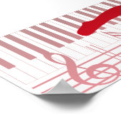 Balletdanser op een toetsenbord poster (Hoek)