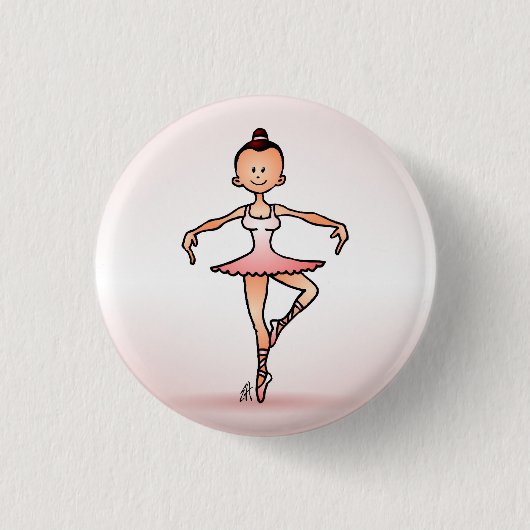 Balletdanser Ronde Button 3,2 Cm (Voorkant)