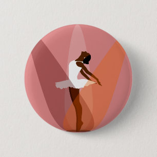 balletdanser zwarte ballerina ronde button 5,7 cm