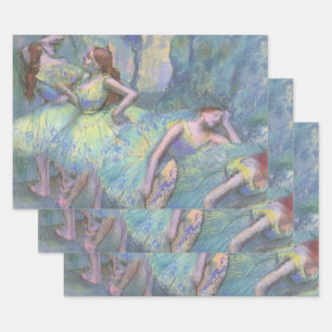Balletdanseressen in de coulissen door Edgar Degas Inpakpapier Vel