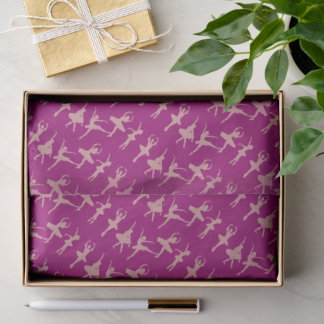 Balletdansers Ballerina Patroon Burgundy Tissuepapier