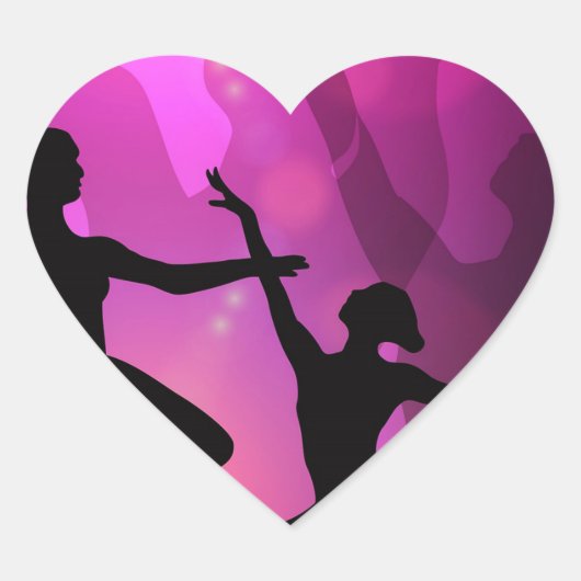 Balletdansers Hart Sticker (Voorkant)