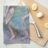 Balletdansers in de Wings van Edgar Degas Theedoek (Quarter Fold)