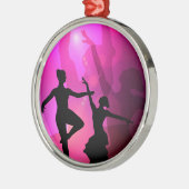 Balletdansers Metalen Ornament (Links)