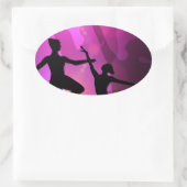 Balletdansers Ovale Sticker (Tas)