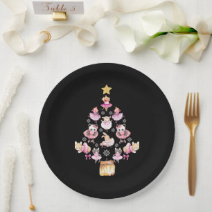 Balletdieren Ballerina kerstboom Papieren Bordje