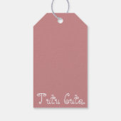 Balletfeest in Blush en Balletroze Cadeaulabel (Achterkant)