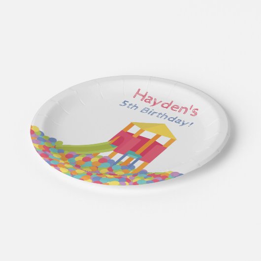 Balletjes voor afspeelplaatsen Kind Birthday Party Papieren Bordje (Gekanteld)