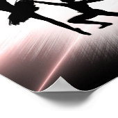 Balletkoppel Danst met Roze Accent Poster (Hoek)