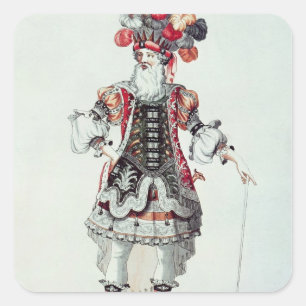 Balletkostuum Vierkante Sticker