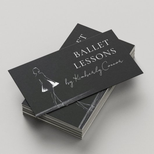 Balletles Ballerina Performance Solid Black Visitekaartje