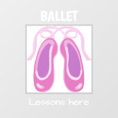 Balletlessen hier raamsticker (Vel)
