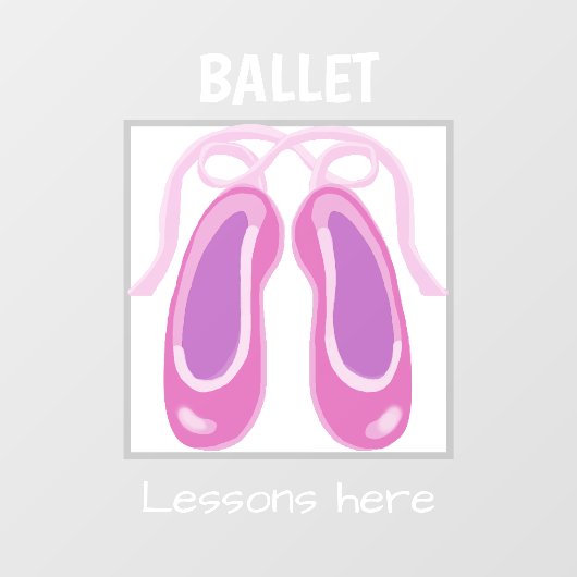 Balletlessen hier raamsticker (Vel)