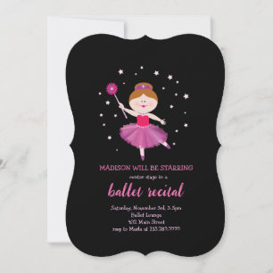BALLETOPFERING Blonde Ballerina Danser Uitnodiging